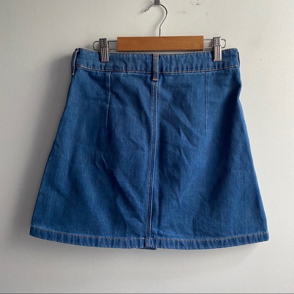 H&M button front denim retro mini skirt - Picture 6 of 6
